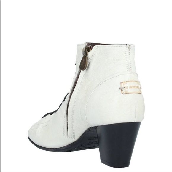 Le Ruemarcel White Leather Ankle Boots Hand made made in Italy 38 - Picture 4 of 13